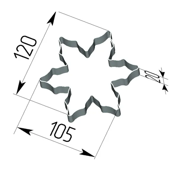 Кондитерская форма Снежинка
